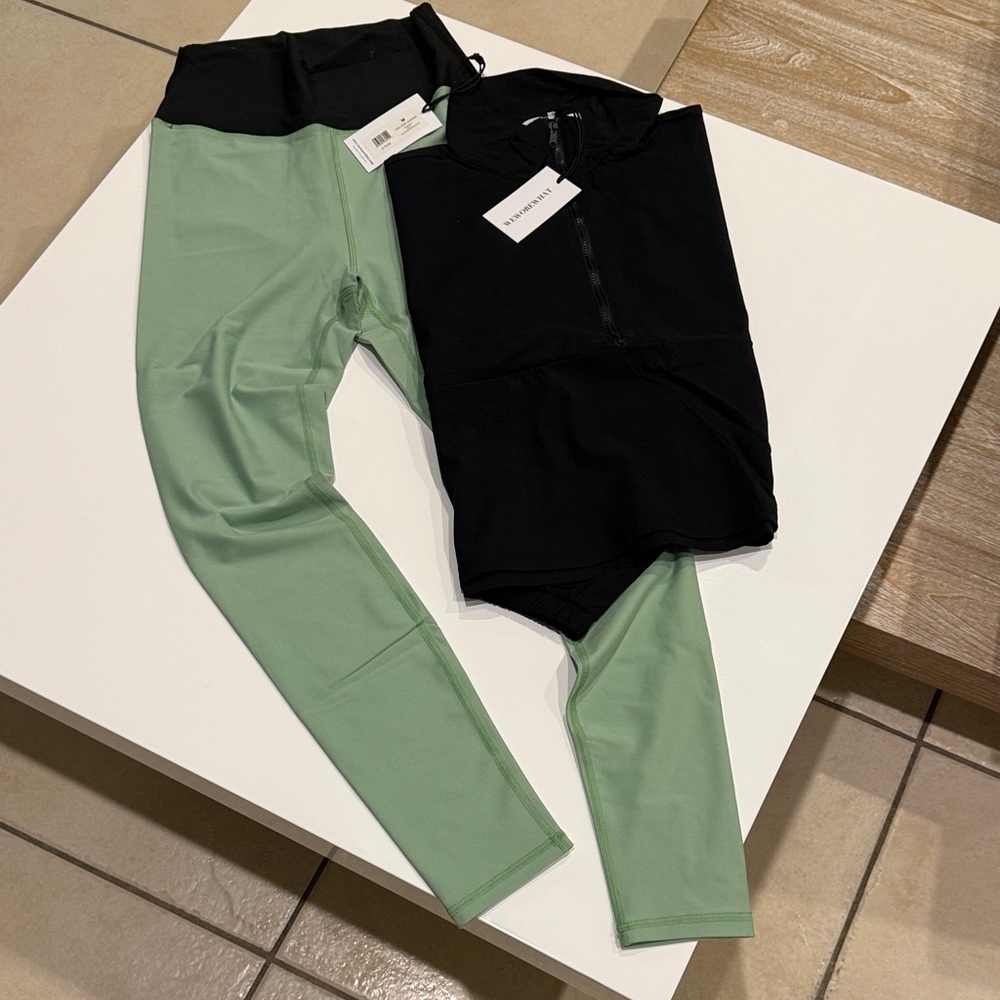 Black and Green Activewear Set